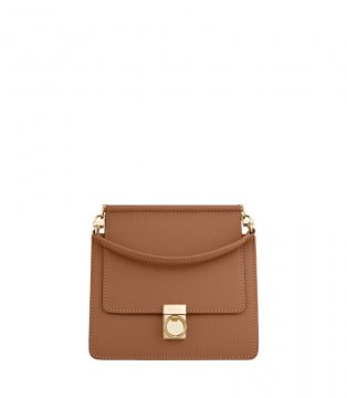 Polene | Numero Sept Mini - Camel Textured leather